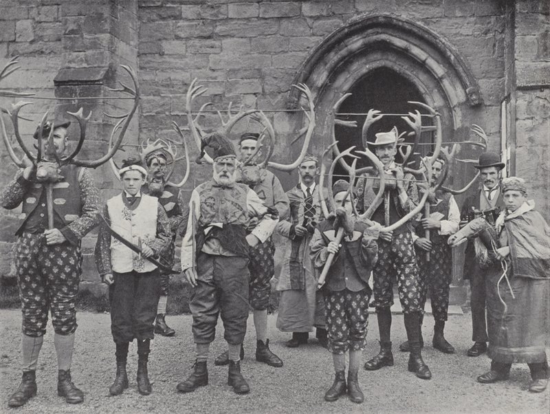 Der Horntanz, Abbots Bromley, alle Charaktere von J. Benjamin Stone