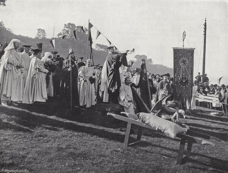 Das walisische Eisteddfod, Eröffnung des Gorsedd von J. Benjamin Stone