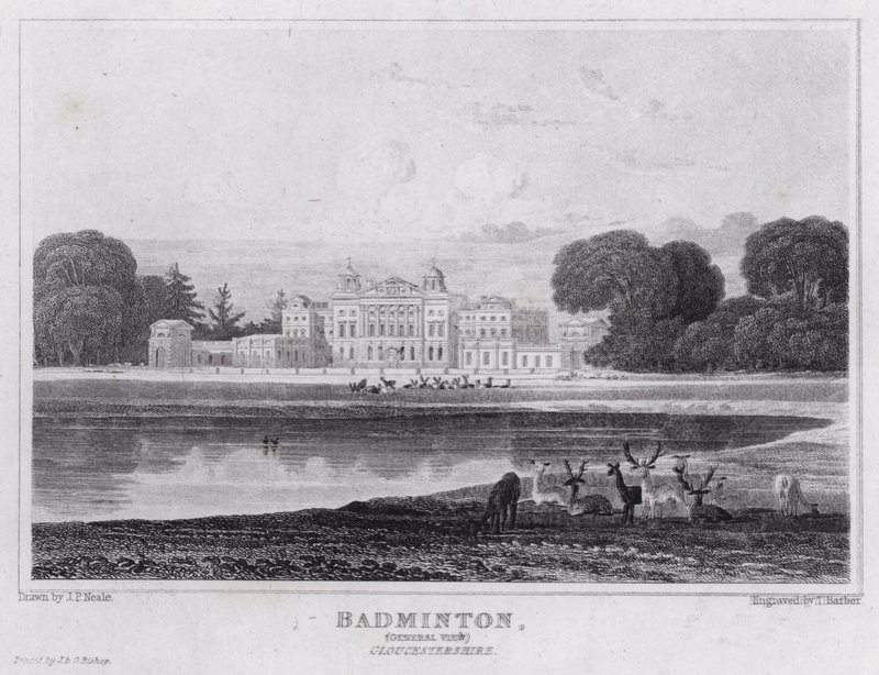 Badminton, Gesamtansicht, Gloucestershire von John Preston Neale