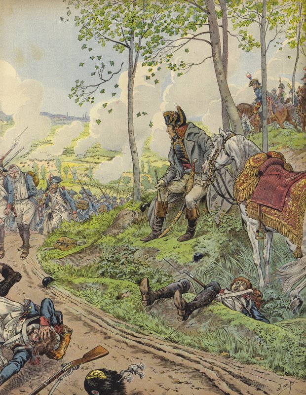 Napoleon Bonaparte bei Marengo von Jacques Marie Gaston Onfray de Breville (Job)