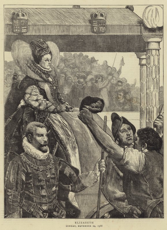 Königin Elizabeth auf dem Weg nach St. Paul