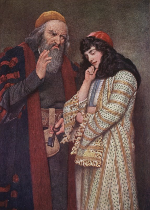 Shakespeares Der Kaufmann von Venedig: Shylock und Jessica von James Dromgole Linton