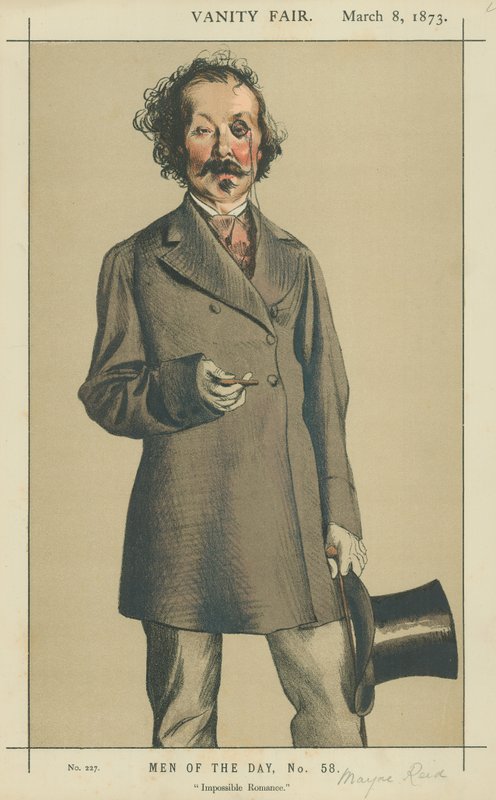 Mr Talbot Mayne Reid, Unmögliche Romanze, 8. März 1873, Vanity Fair Karikatur von James Jacques Joseph Tissot