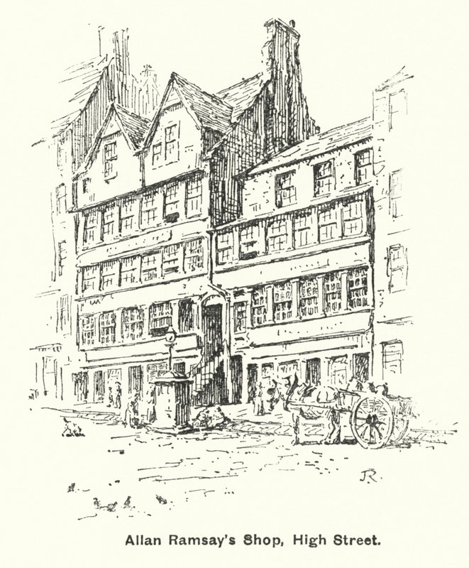 Allan Ramsays Laden, High Street von James Riddel