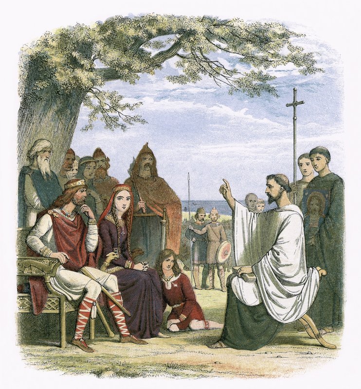 Augustinus predigt vor König Ethelbert von James William Edmund Doyle