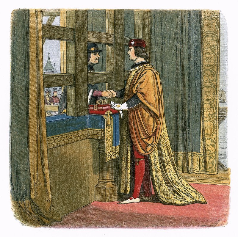 Treffen von König Edward IV. und Ludwig XI. von Frankreich in Pecquigny von James William Edmund Doyle