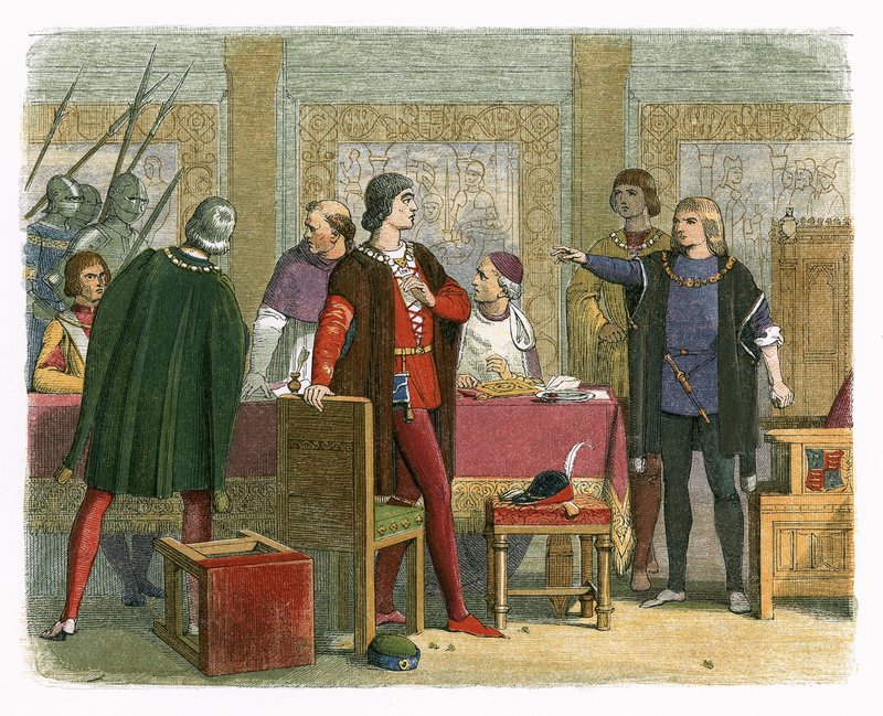 Richard befiehlt die Verhaftung von Hastings von James William Edmund Doyle
