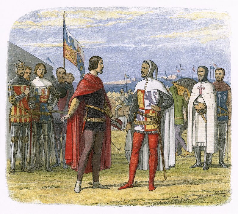 Der Prinz erzwingt eine Amnestie von Pedro dem Grausamen von James William Edmund Doyle