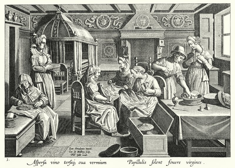 Die Handhabung der Seidenraupeneier von Jan van der Straet