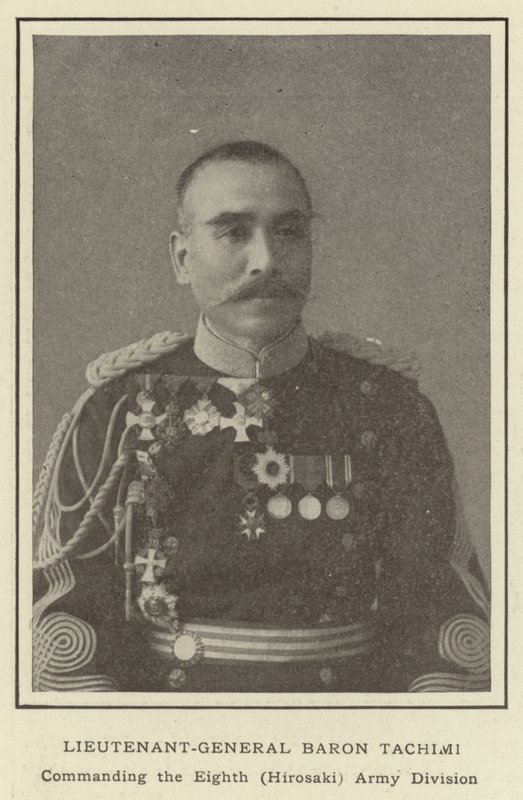 Generalleutnant Baron Tachimi, Kommandant der achten (Hirosaki) Armee-Division von Japanese Photographer