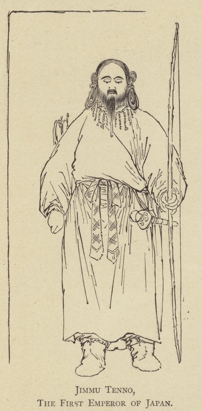 Jimmu Tenno, der erste Kaiser von Japan von Japanese School