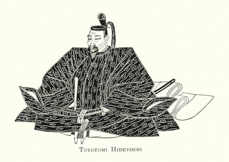 Toyotomi Hideyoshi (Lithografie) von Japanese School