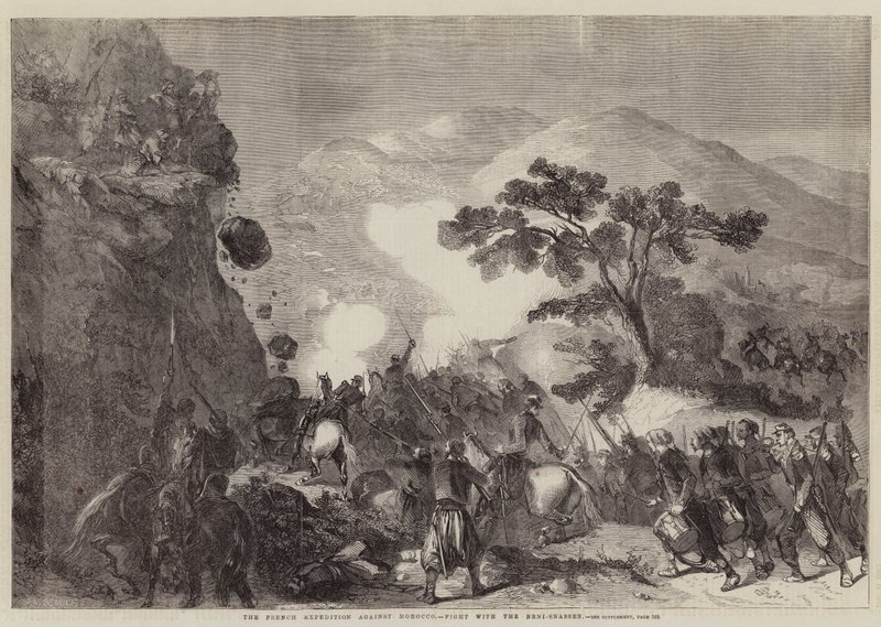 Die französische Expedition gegen Marokko, Kampf mit den Beni-Snassen von Jean Adolphe Beauce
