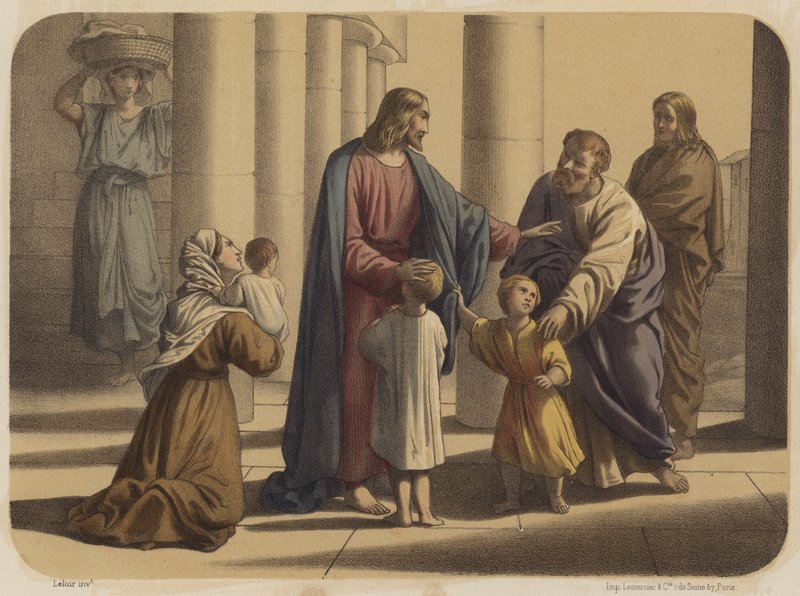 Lasset die Kinder zu mir kommen von Jean Baptiste Auguste Leloir
