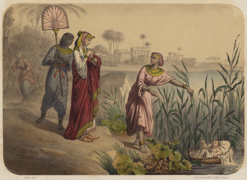 Moses aus den Wassern gerettet von Jean Baptiste Auguste Leloir