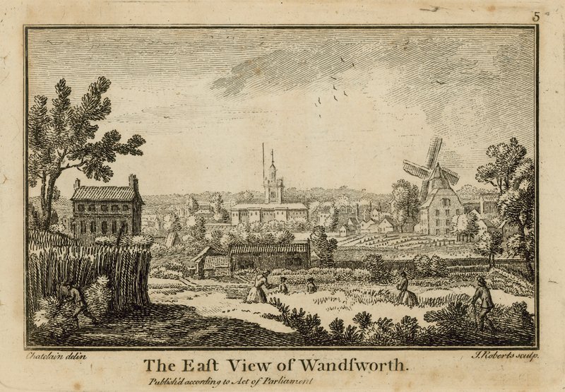 Die Ostansicht von Wandsworth von Jean Baptiste Claude Chatelain