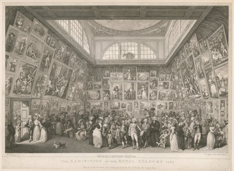 Die Ausstellung der Royal Academy 1787 von Johann Heinrich Ramberg