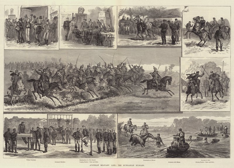 Österreichisches Militärleben, die ungarischen Husaren von Johann Nepomuk Schonberg