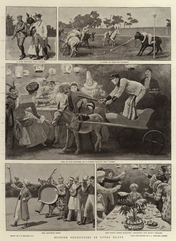 Britische Festlichkeiten in Oberägypten, Gravur von John Charles Dollman