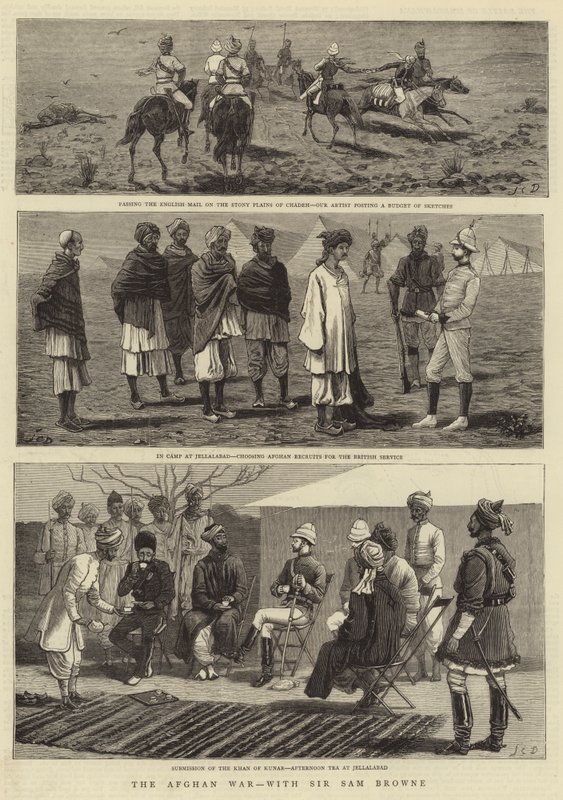 Der Afghanische Krieg, mit Sir Samuel Browne von John Charles Dollman