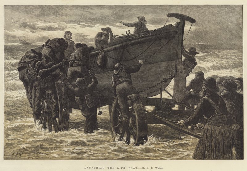 Das Aussetzen des Rettungsbootes von John Dawson Watson