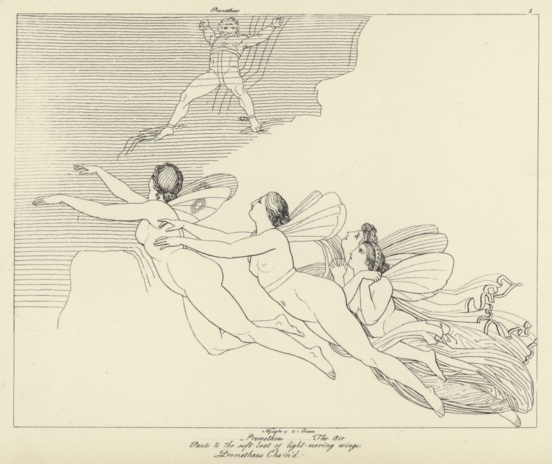 Prometheus gefesselt von John Flaxman