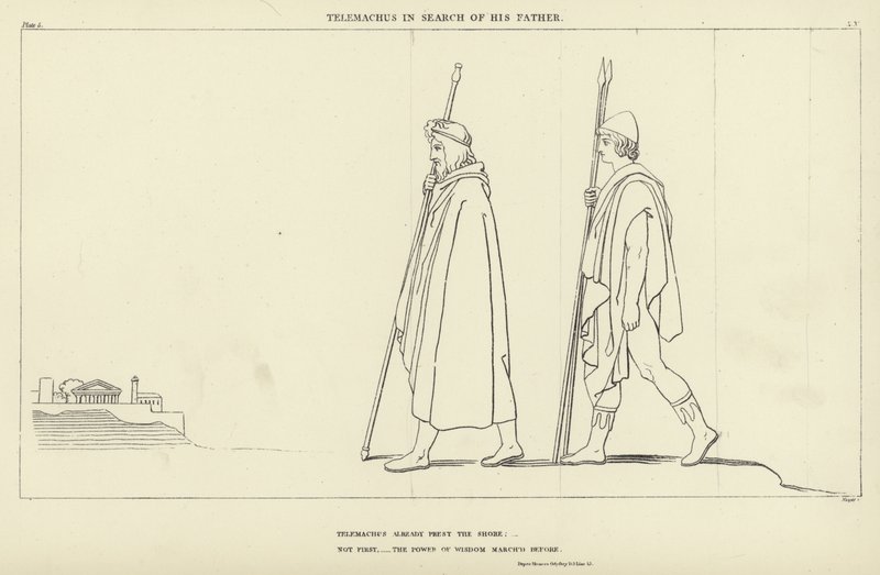 Telemach auf der Suche nach seinem Vater von John Flaxman