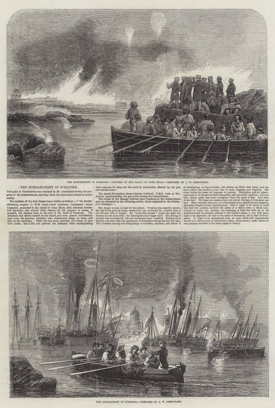 Die Bombardierung von Sveaborg von John Wilson Carmichael