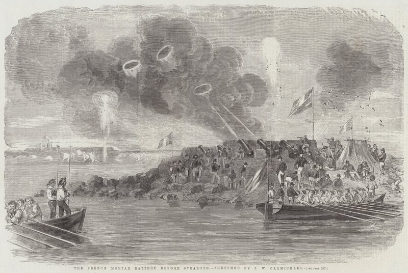 Die französische Mörserbatterie vor Sveaborg von John Wilson Carmichael