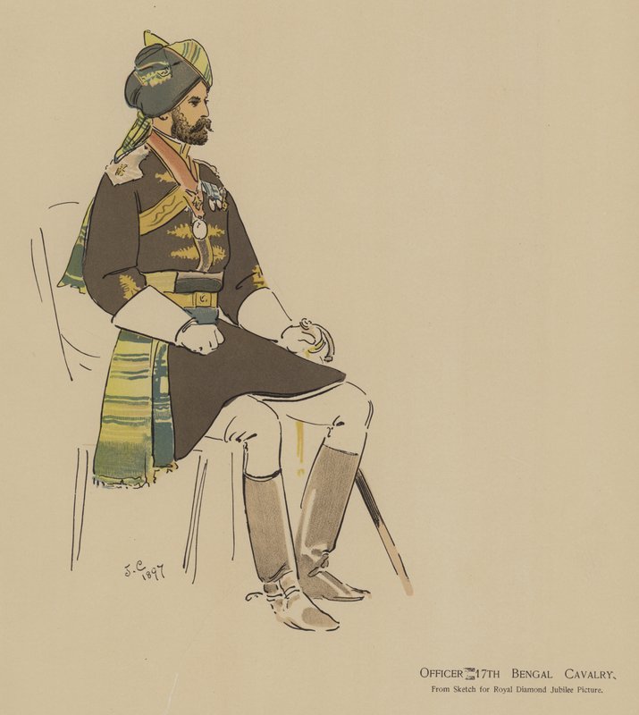 Offizier der 17. Bengalischen Kavallerie von John (after) Charlton