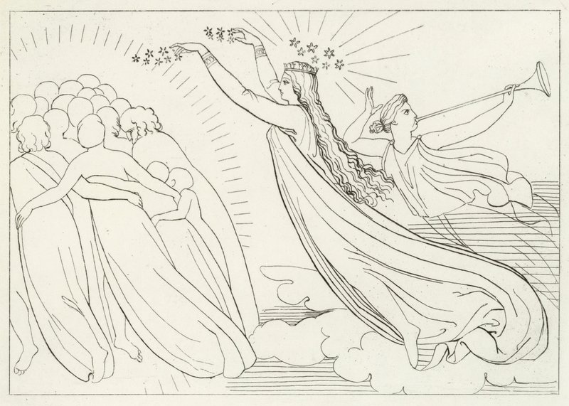 Das aktive Gute, Paradies, Gesang 6 (Gravur) von John (after) Flaxman