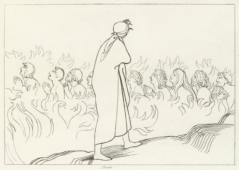 Die Fleischeslust, Fegefeuer, Gesang 25 (Gravur) von John (after) Flaxman
