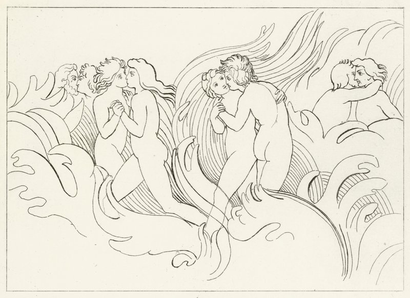 Das feurige Verderben, Fegefeuer, Gesang 26 (Gravur) von John (after) Flaxman