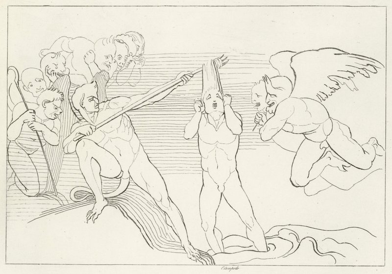 Der Teersee, Inferno, Gesang 22 (Gravur) von John (after) Flaxman