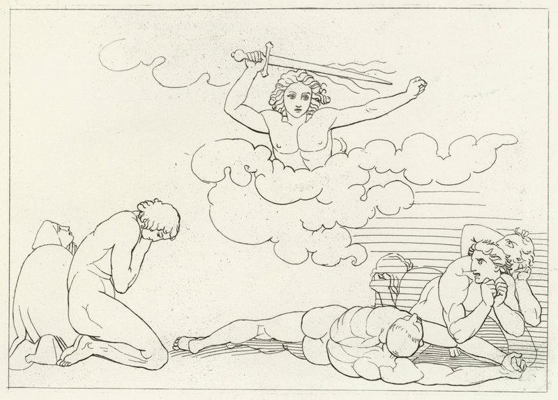 Die Schrecken der Schuld, Paradies, Gesang 22 (Gravur) von John (after) Flaxman