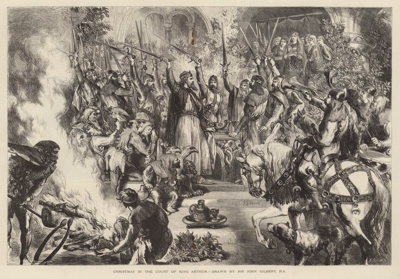 Weihnachten am Hofe von König Artus von John (after) Gilbert
