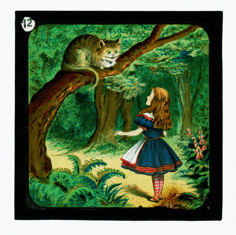 Alice im Wunderland, farbige Laternenbilder von John (after) Tenniel