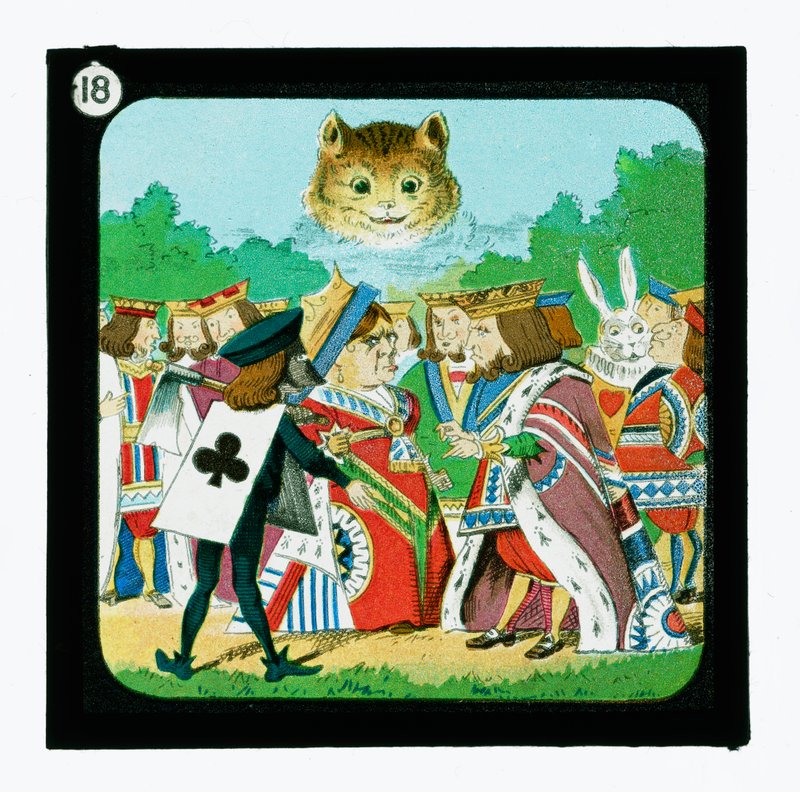 Alice im Wunderland, Farbige Laternenbilder von John (after) Tenniel