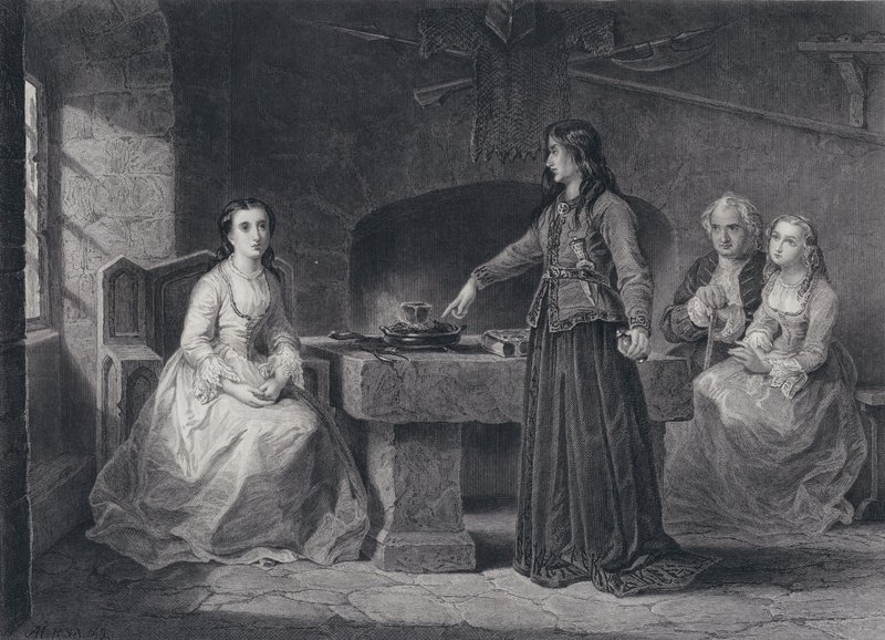 Illustration für The Pirate von Sir Walter Scott von John Adam P. Houston