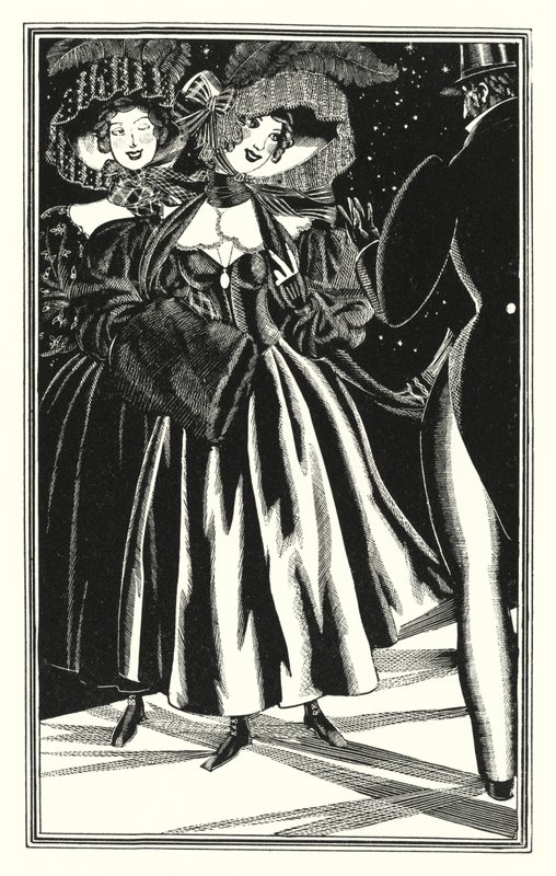 Illustration für Don Juan von Lord Byron: Fußgänger-Paphians, bequem aber unmoralisch von John Austen