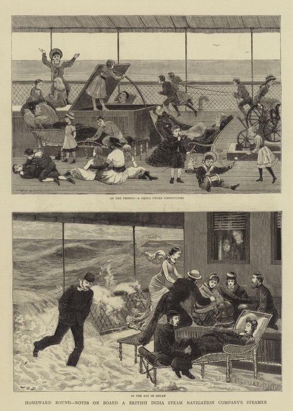 Heimwärts, Notizen an Bord eines Dampfers der British India Steam Navigation Company von John Charles Dollman