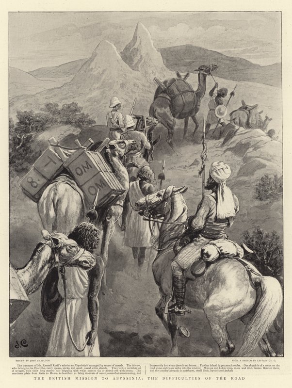 Die britische Mission nach Abessinien, die Schwierigkeiten des Weges von John Charlton
