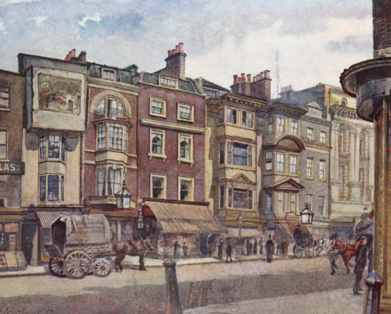 Verlorenes London: Alte Häuser am Strand, neben dem Adelphi-Theater von John Crowther