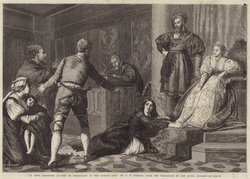 Eine jüdische Tochter der Hexerei im Mittelalter beschuldigt von John Evan Hodgson