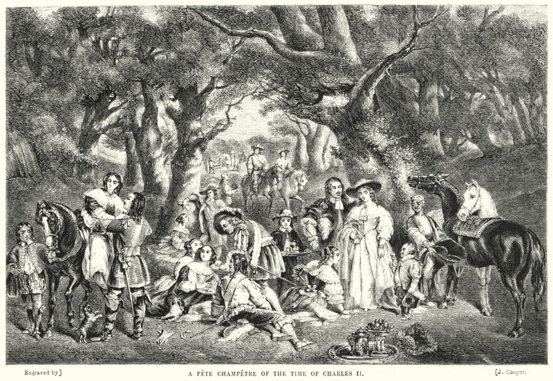 Ein ländliches Fest zur Zeit von Charles II (Gravur) von John Frederick Tayler