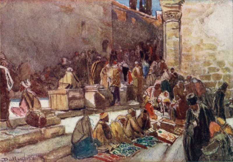 Eingang zum Vorhof der Grabeskirche, Jerusalem von John Fulleylove