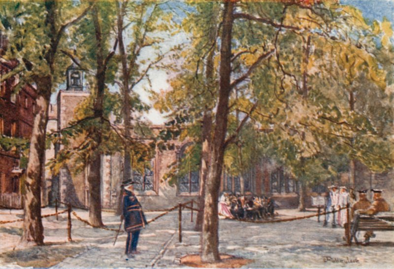 Hinrichtungsstätte innerhalb des Geheges des Towers von John Fulleylove