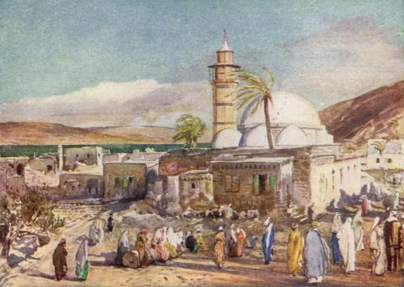Die Moschee in Tiberias und der See Genezareth von John Fulleylove