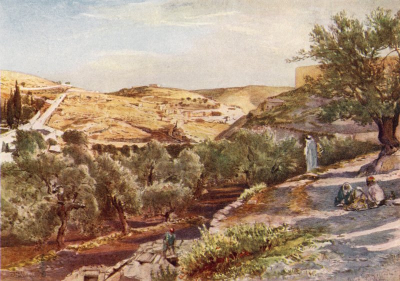 Das obere Tal des Kidron, Blick nach Süden von John Fulleylove