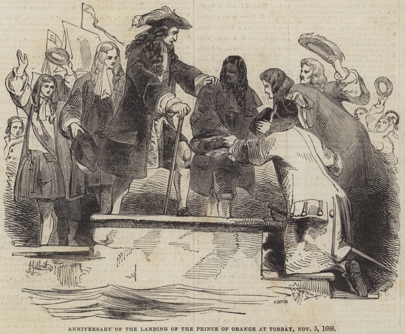 Jahrestag der Landung des Prinzen von Oranien in Torbay, 5. November 1688 von John Gilbert
